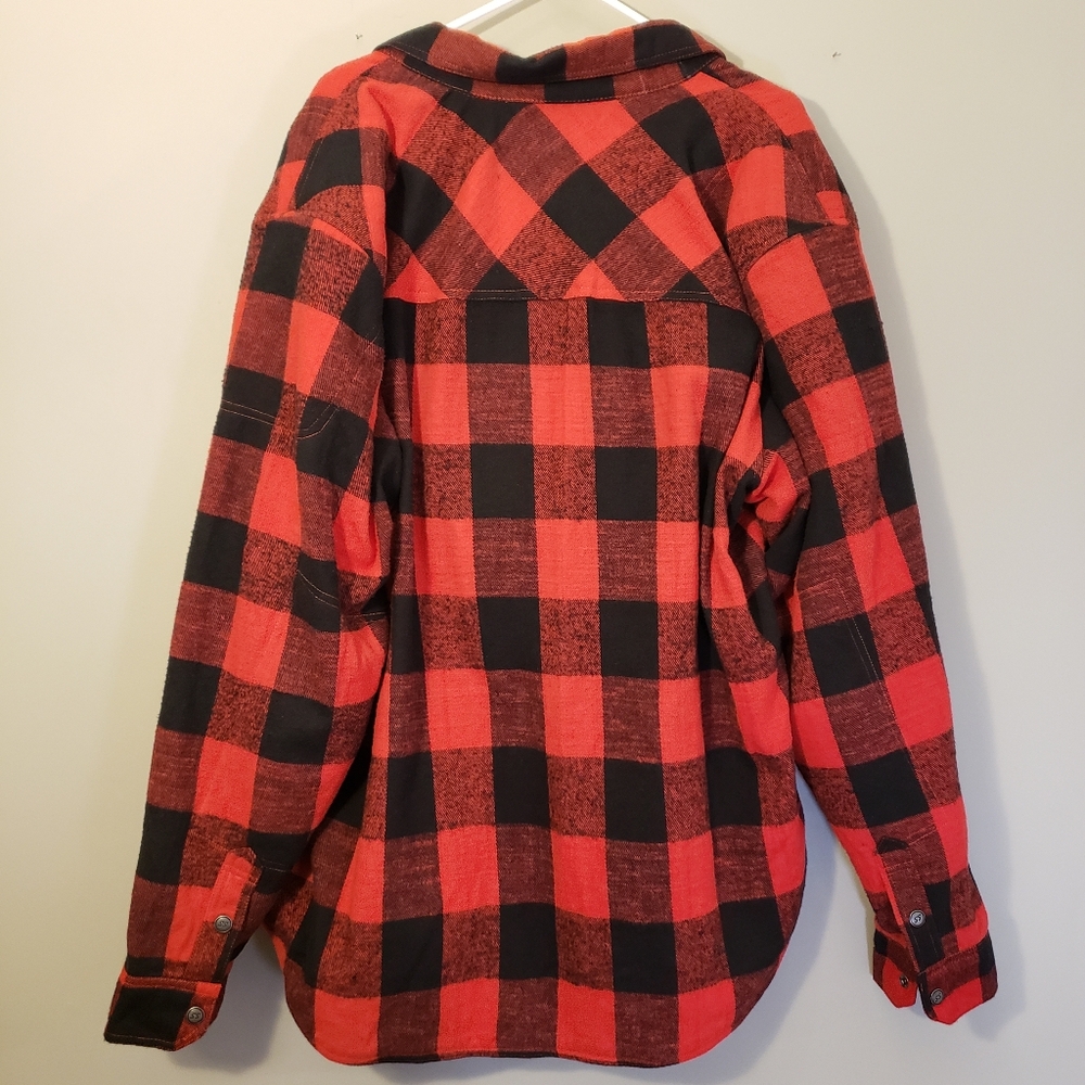 Women's Armoured Motorcycle Riding Shirt Red Flannel 2X Speed & Strength - Picture 2 of 9